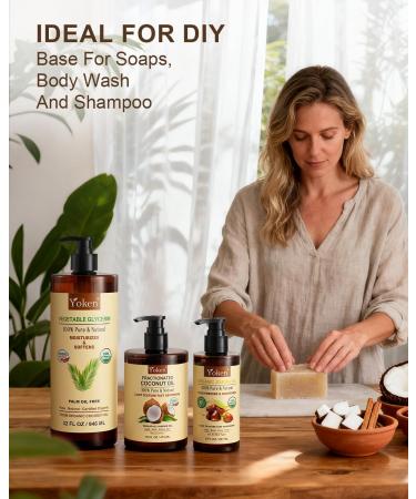 Yoken Organic Rosehip Seed Oil for Face and Glycerin Vegetable Glycerine 32 fl oz - Buy Online on GoSupps.com