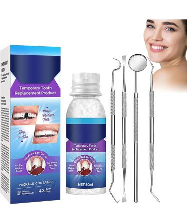 Reparador Perlas Reparador Perlas Dientes emporary Tooth Repair Kit DIY Temporary Tooth Replacement Repair Granules Kit for Temporary Restoration of Missing & Broken Teeth - Buy Online on GoSupps.com