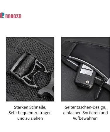 Ronoza Passel Waterproof Sports Belly Pocket for Cell Phones Adjustable with Headphone Connection Night Reflex Band Ideal for Jogging Fitness Hiking & Cycling (Black) - Buy Online on GoSupps.com