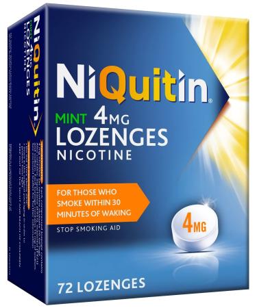 NiQuitin Mint 4 mg Lozenges - Effective Smoking Craving Relief - 72 Lozenges - Long-Lasting Effect - Reduce and Quit Smoking Aid
