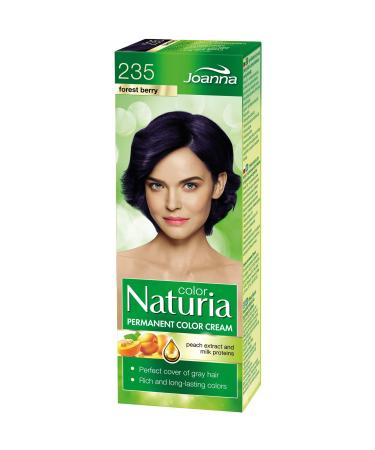 Naturia Permanent Hair Dye Cream - All The Good From Milk Proteins and Peach Extract - Premium Quality Hair Colour - For Soft and Shiny Hair - Long Lasting Hair Colour - Forest Berry
