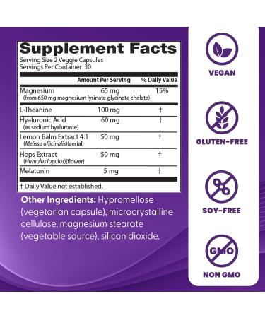 Doctors Best Womens Beauty Sleep with Magnesium, Theanine, Melatonin, Sleep & Relaxation Support, Non-GMO, Gluten Free, Soy Free, Vegan 60 Veggie Caps - Buy Online on GoSupps.com