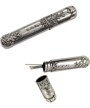 Portable Sewing Needle Storage Case - Vintage Embroidery Holder Box for Hand Sewing Needles - DIY Sewing Tools (Silver) - Buy Online on GoSupps.com