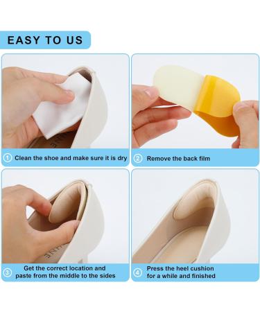 6 Pairs Heel Cushion Pads - Anti-Slip Shoe Grips & Protectors for Pain Relief Blisters & Rubbing - Fit Your Shoes Perfectly - Buy Online on GoSupps.com