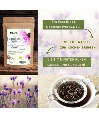  BotaniKils Organic Milk Thistle Seeds - 1 kg - For liver detoxification with pure and natural silymarin - Organic Detox - Buy Online on GoSupps.com