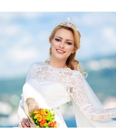 FRCOLOR Rhinestone Crystal Tiara Crown 2 Pack for Wedding, Bridal, Prom, Birthday, Pageant - Princess Tiara Headband - Buy Online on GoSupps.com
