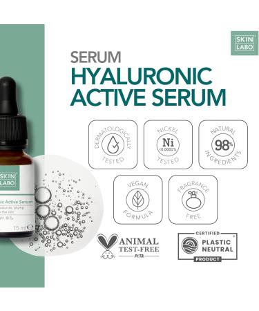 SKIN LABO SkinLabo - Hyaluronic Acid Active Serum Plumping and Smoothing Effect Moisturizes Plumps and Smoothes the Skin with Hyaluronic Acid - 15 ml - Buy Online on GoSupps.com