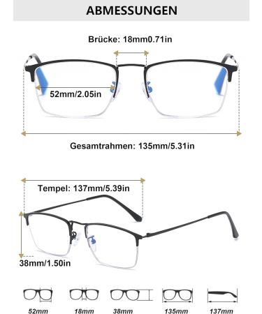 Lanomi Self-Tinting Progressive Glasses for Men - Photochromic Multifocus Blue Light Filter Reading Glasses with UV Protection - Black 1.5X - Buy Online on GoSupps.com