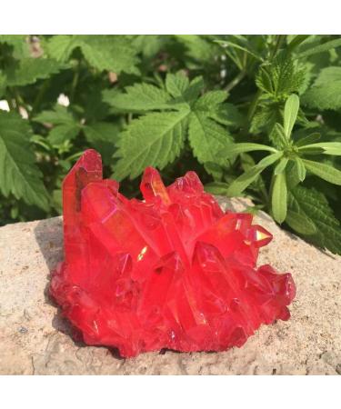 Crystal Rough Specimen Healed 80g Natural Crystal Quartz Cluster Colourful Specimen Electroplating Coated Reiki Stone Home Decoration Craft As a Gift (Size : 1kg)