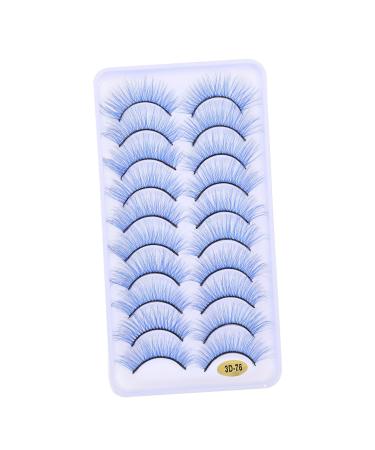 Beavorty 10 Pairs Fake eyelashes dollsthetic lashes faux lashes makeup lashes colored lashes extensions permanent false eyelashes lashes strip false lashes extend fiber cosmetic