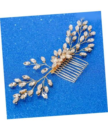 Ipetboom Wedding Headpiece Wedding Hair Comb Crystal Hair Accessories Pearl Hair Clip Gold Hair Comb Pearl Wedding Hair Accessories Pearl Hair Comb Tiara Wedding Dress Headband Bride - Buy Online on GoSupps.com