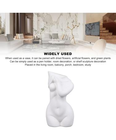 Buy Cryfok White Ceramic Female Body Vase - Modern Bohemian Home Decoration for Living Room & Study - Buy Online on GoSupps.com