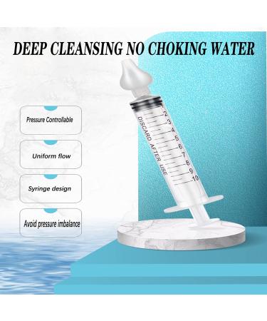 2 Pack Nasal Shower - 10ml Professional Nasal Rinse & Reusable Nasal Rinser | Safe Comfortable Nasal Wash Cleaner for All - Buy Online on GoSupps.com
