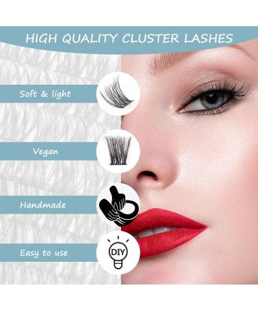 SISILILY Individual Cluster Lashes 72 Clusters C D Curl | DIY Lash Extensions 10-16mm Wispy Fluffy Reusable False Eyelashes - DM28 Mix - Buy Online on GoSupps.com