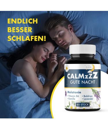 Calmzz Good Night Melatonin Gummy Bears - 60 Pieces 0.5 mg High Dose Fruit Gummies for Sleep | Natural Sleep Aid - Buy Online on GoSupps.com
