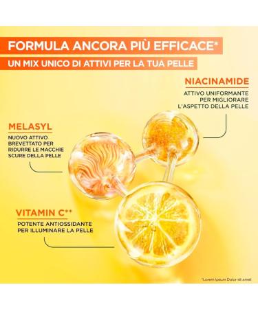  Garnier Garnier Vitamin C Rapid Absorption Anti-Spot Face Serum Formula with Niacinamide and Salicylic Acid Uniform and Brightening Light Texture for Soft Skin - 6 x 30ml Bottles - Buy Online on GoSupps.com