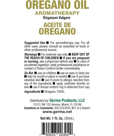 Germa Natural Oregano Oil Expectorant/Aceite de Oregano Natural Expectorante. 1oz. - Buy Online on GoSupps.com