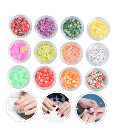 FRCOLOR 1 Set Slice Nail Decoration Strawberry Ornament Tropical Nail Art Decor 3d Fruit Slices Calcomanias Para U as Fruit Manicure Decals Nail Charms Strawberry Stickers Strawberry Decor