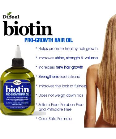 Difeel Premium Biotin Hair Oil 7.1 oz - Nourishing Hair Treatment - Buy Online on GoSupps.com