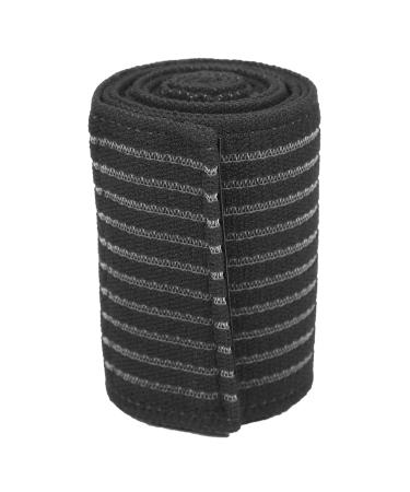 High Elastic Bandage Extra Long Stretch Compression Knee Brace Compression Bandage Support Outdoor Running Sports (Black)