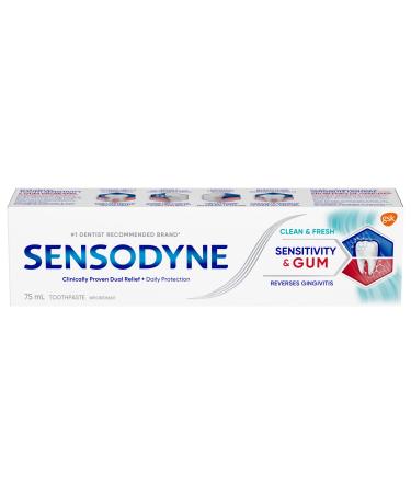 Sensodyne Sensitivity & Gum Toothpaste Clean & Fresh 75ml (Packaging May Vary)