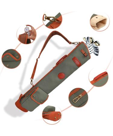 TOURBON Canvas Golf Club Travel Case - Lightweight Carry Bag for Men and Women in Green - Buy Online on GoSupps.com