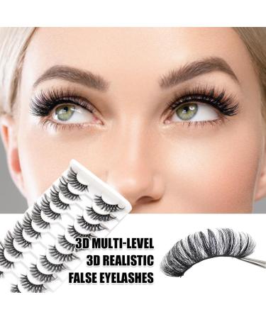 VUHSGTE Cat Eyelashes Volume 3D Hybrid Natural Look Fake Strip Lashes Dramatic Fluffy Handmade Reusable D Curl False Eyelashes - Buy Online on GoSupps.com