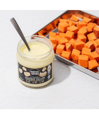 Organic Grass Fed British Beef Tallow 300g | Hunter & Gather | Gluten-Free, Seed Oil-Free | Keto, Paleo | 100% Pure Ancestral Nutrition - Buy Online on GoSupps.com