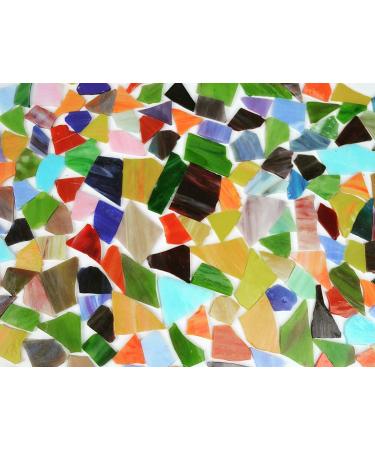 Lanyani Glass Mosaics Pieces - Assorted Colors & Shapes - 1kg/35oz - Buy Online on GoSupps.com