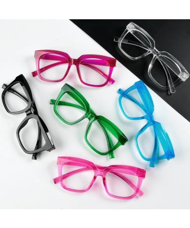 Eyekepper 6 Pack Metalless Screwless Spring Hinges Reading Glasses for Women - Oversized +2.00 Cheaters Eyeglasses in Mixed Colors - Shop Now - Buy Online on GoSupps.com