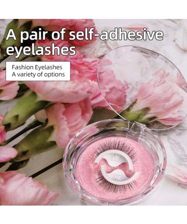 Reusable Self-Adhesive Eyelashes Natural Multiple Fake Eyelashes Natural Look Natural Fluffy Curling Long Eyelashes No Magnet No Glue Eyelashes Waterproof (W09-1 Paired) - Buy Online on GoSupps.com