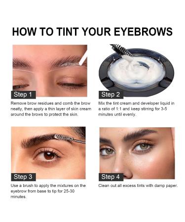 Eyebrow Tinting Kit - 2-in-1 Semi-Permanent Lash and Brow Coloring Kit in Black - Buy Online on GoSupps.com