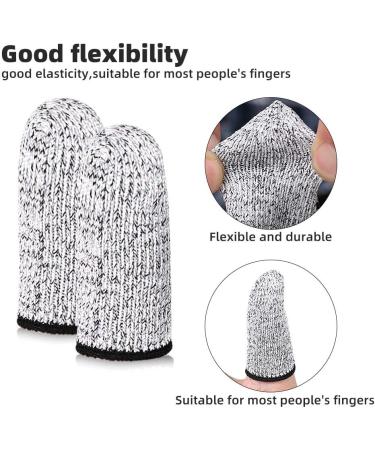 ZEPOHCK 10 Pcs Cut Resistant Protection Finger Cots Finger Sleeve Finger Cover Life Extender for Kitchen Work Sculpture Anti-Slip Reusable - Buy Online on GoSupps.com