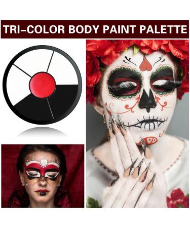 Clown Makeup Kit | Black White Red Face & Body Paint for Halloween SFX Cosplay Joker Zombie & Vampire Looks - Buy Online on GoSupps.com