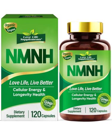 NMNH (NMN Supplement Alternative) 1000mg per Serving Boost NAD+ Levels NAD+ Supplement for Energy Sharp Focus & Anti-Aging Supports Healthy Aging 120 Capsules