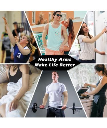 Ailaka 20-30 mmHg Compression Arm Sleeves for Men & Women - XL Beige - Pain & Swelling Relief, Post Surgery Recovery - Buy Online on GoSupps.com