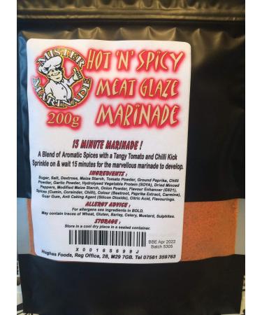 MISTER MARINADE Meat Glaze BBQ Rub Marinade 200g All Flavours (Hot N Spicy)