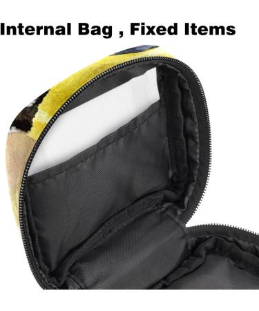 Stylish Menstruation Pad Bag with Zipper - Women's Tampon & Napkin Collection Bag (Bird & Forest Animal Design) - Ideal for Girls - Buy Online on GoSupps.com