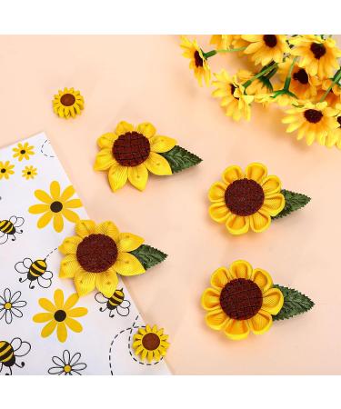 Whaline Sunflower Hair Alligator Clips - 4Pcs Yellow Flower Barrettes for Toddlers Girls - Cute Hair Accessories for Spring Summer Events - Buy Online on GoSupps.com