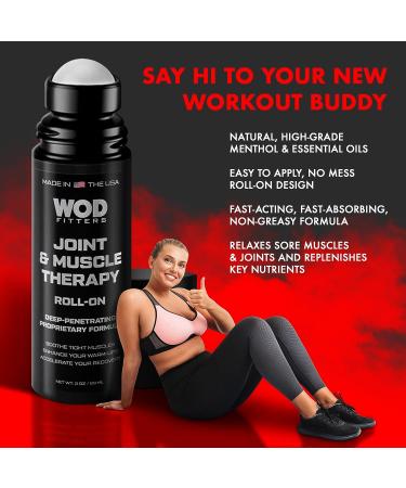 WODFitters Joint & Muscle Therapy Roll On Gel - Fast Relief for Joint Pain & Sore Muscles - 3 oz Premium Formula for Hips, Knees, Shoulders, Back, Neck, Hands & Feet - Buy Online on GoSupps.com