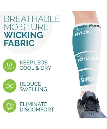 Buy Waden Compression Stockings for Men & Women - Footless Leg Compression Cuffs for Shin Pain & Varicose Veins - White Edition - Buy Online on GoSupps.com
