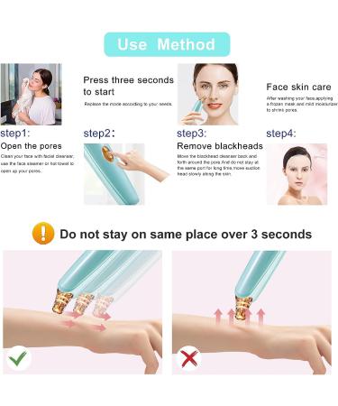 Blackhead Remover Pore Vacuum Cleaner - Electric USB Facial Pore Cleaner with 5 Probes - Upgraded Blackhead Suction Tool Kit (Green) - Buy Online on GoSupps.com