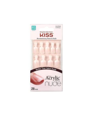 KISS Salon Acrylic Nude 28 Nails - 2 Pack, 56 Count - Long-Lasting Natural Look - Buy Online on GoSupps.com