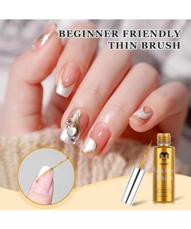 French Tip Nail Polish Set - 4 pcs Gel Art Polish Kit | Classic White Gold Silver Black | Soak Off LED/UV Curing for Manicure Salon - Buy Online on GoSupps.com