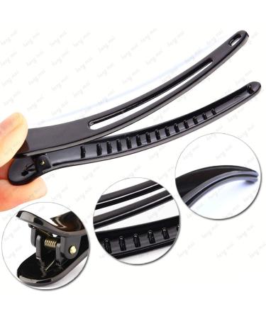 Flzone 12 Black Duck Hair Clips for Women - Alligator Curl Hair Clamps | DIY Hair Accessories for Girls (12cm/4.72 inch) - Buy Online on GoSupps.com