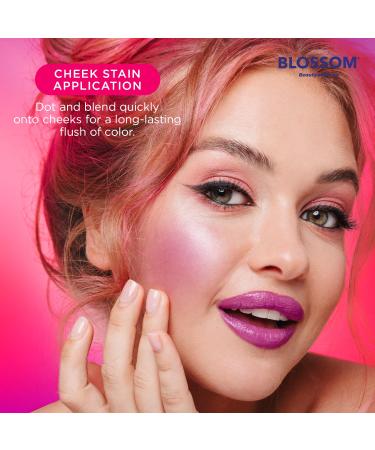 Blossom Color Lock Hydrating Lip Stain & Tint - Longlasting Smudgeproof Transfer Proof - Buildable for Lips & Cheeks - Made in USA - Wine Stained - 0.14 fl oz/4ml - Buy Online on GoSupps.com