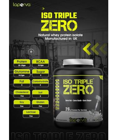  laperva Laperva ISO TRIPLE ZERO Isolated Protein - 28g of Protein per 30g - Fat Carbohydrate and Sugar Free - For Weight Loss & Muscle Building (Spanish Latte 1.81 kg) - Buy Online on GoSupps.com