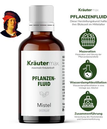 Herbalmax Mistle Herb Drop - Vegan Viscum Fluid for Mistletoe Tea & Capsules | 3 x 50ml - Buy Online on GoSupps.com