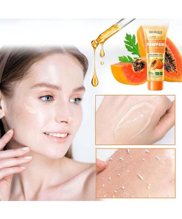 PAWPAW Exfoliating Gel Vitamin C Facial Scrub Exfoliating Face Wash Natural Papaya Face & Body Scrub Cleansing & Brightening Moisture Facial Scrub Exfoliator For Dull & Blackhead & Even Tone - Buy Online on GoSupps.com