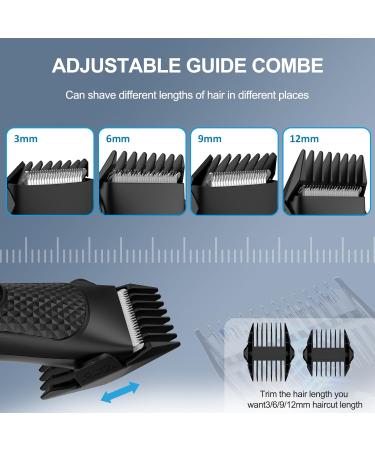 Unisex Hair Trimmer - Waterproof Matt Black 90mins Battery Perfect for Trimming & Shaving - Buy Online on GoSupps.com